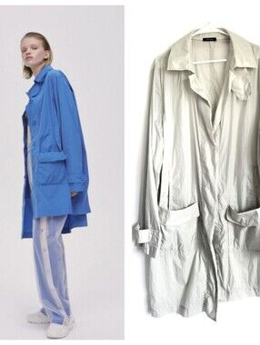 ARTICA-ARBOX Stairstep Hem Lightweight Coat L